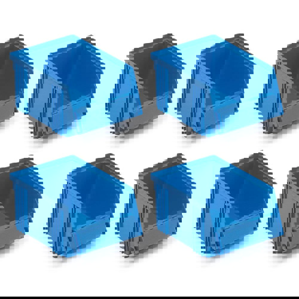 Plastic Hang & Stack Bin: Blue