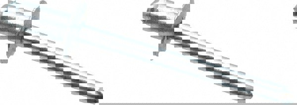 Open End Blind Rivet: Size 52, Dome Head, Steel Body, Steel Mandrel