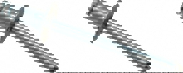 Open End Blind Rivet: Size 62, Dome Head, Steel Body, Steel Mandrel