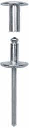 Flush on Both Sides Blind Rivet: Size 8-22, Dome Head, Steel Body, Steel Mandrel
