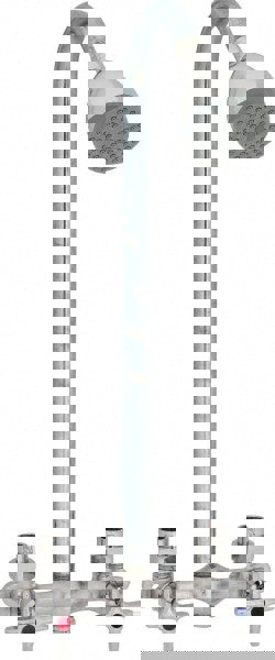 Exposed, Two Handle, Brass, Valve and Shower Head