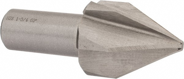 Countersink: 60 deg Included Angle, 6 Flute, High-Speed Steel, Right Hand
