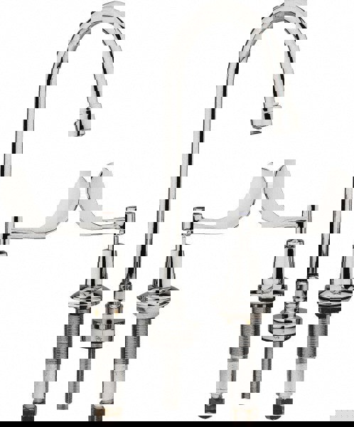 Wrist Blade Handle, Wide Spread Bathroom Faucet