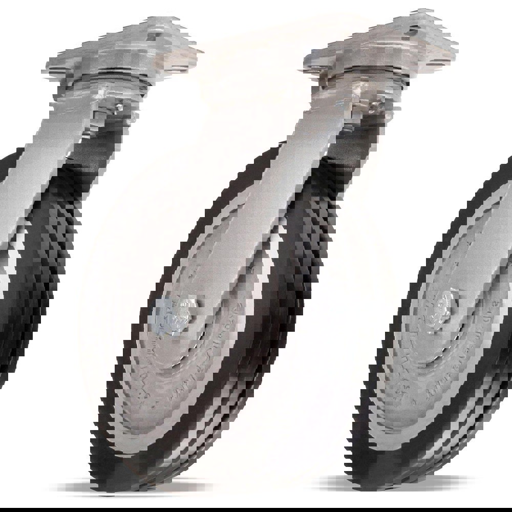 Swivel Top Plate Caster: Polyurethane on Aluminum, 10