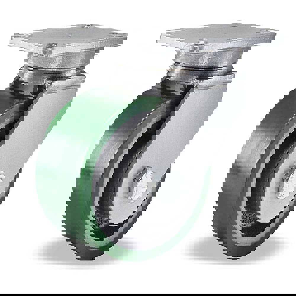 Swivel Top Plate Caster: Polyurethane, 6