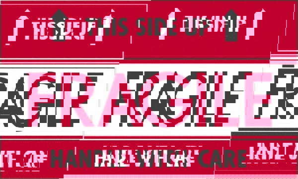 Label Maker Label: Red & White, Paper, 5