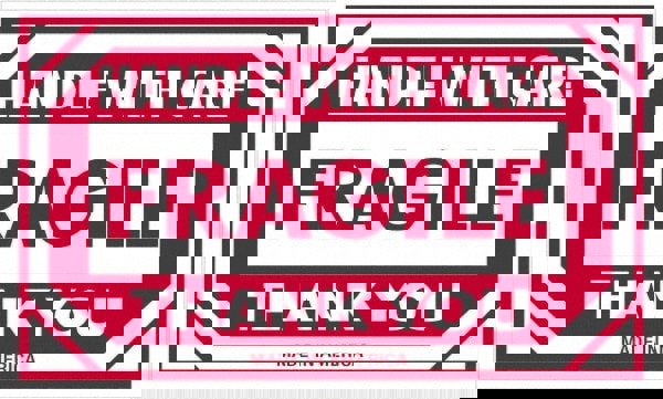 Label Maker Label: Red & White, Paper, 5