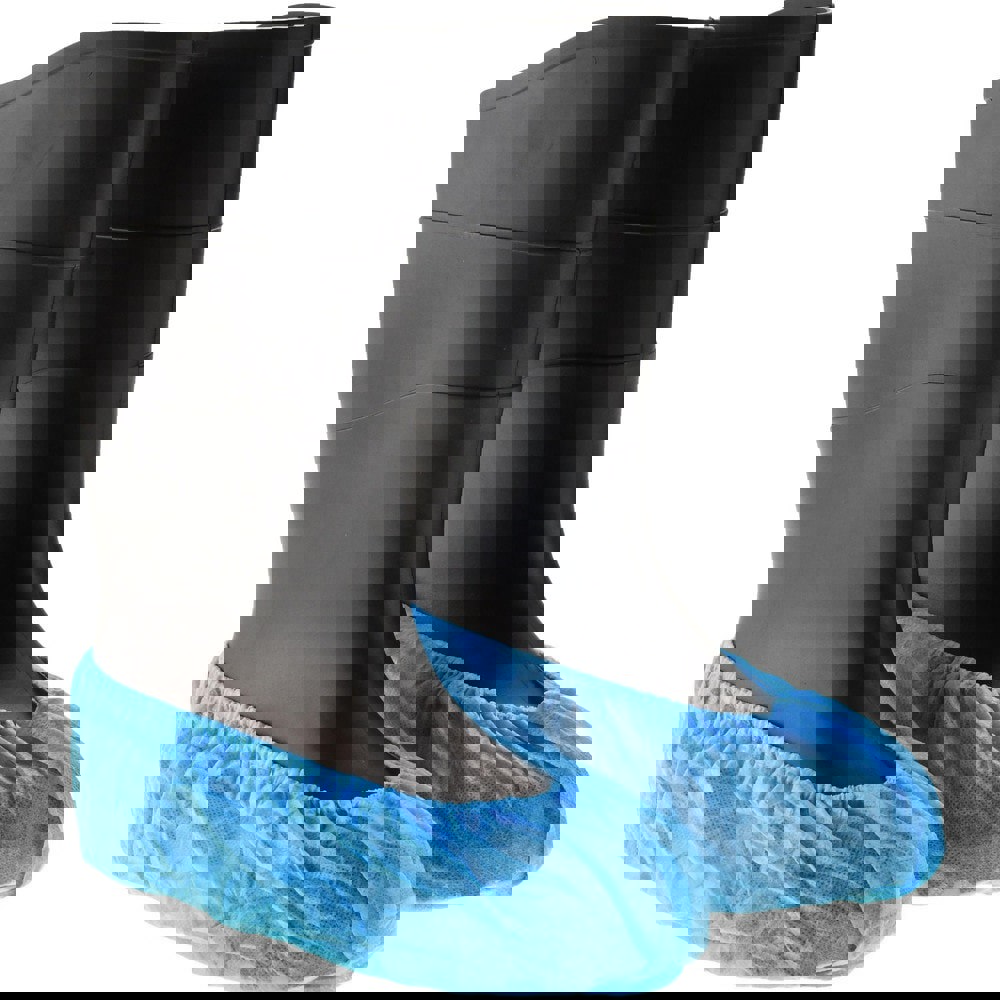 Shoe Cover: Non Chemical-Resistant & Water-Resistant, Polypropylene, Blue