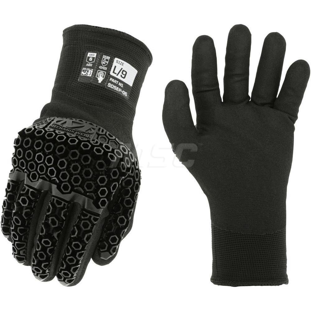 Impact Gloves: M-Pact SPEEDKNIT M-PACT D3O THERMAL SD5EP05, Size Small, Nitrile-Coated Knit & Nylon