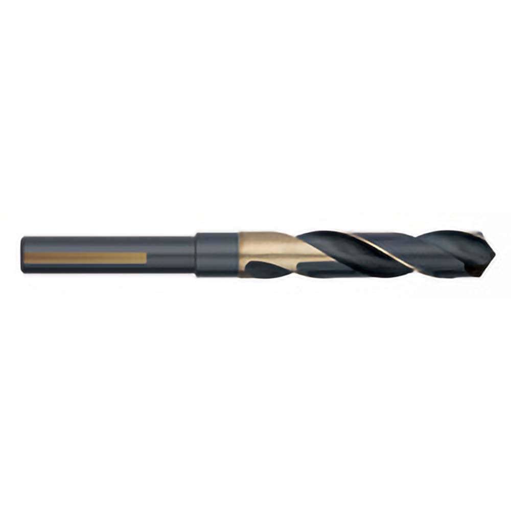 Reduced Shank Drill Bit: 43/64'' Dia, 1/2'' Shank Dia, 118 , High Speed Steel