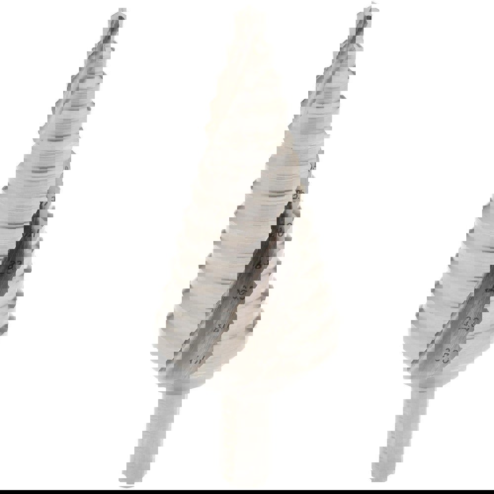 Step Drill Bit: 13 mm Shank Dia, High Speed Steel, 12 Hole Sizes