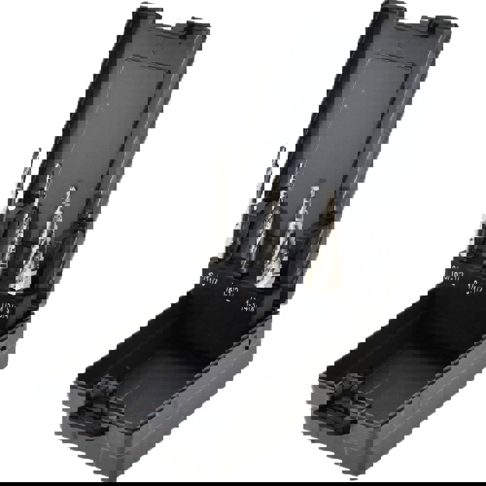 Drill Bit Set: Step Drill Bits, 3 Pc, 118 &deg;, Cobalt