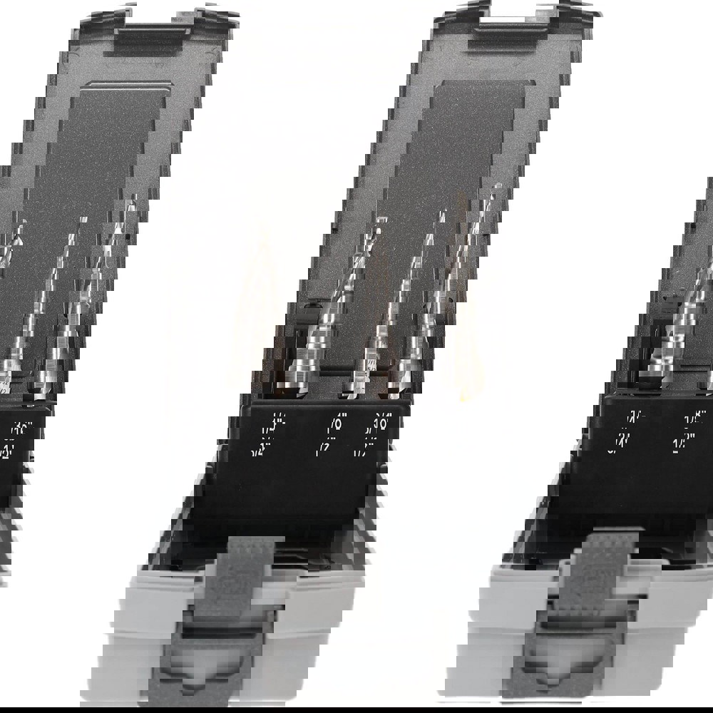 Drill Bit Set: Step Drill Bits, 3 Pc, 118 &deg;, High Speed Steel