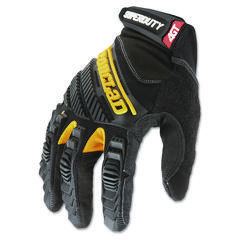 SuperDuty Gloves, Medium, Black/Yellow, 1 Pair