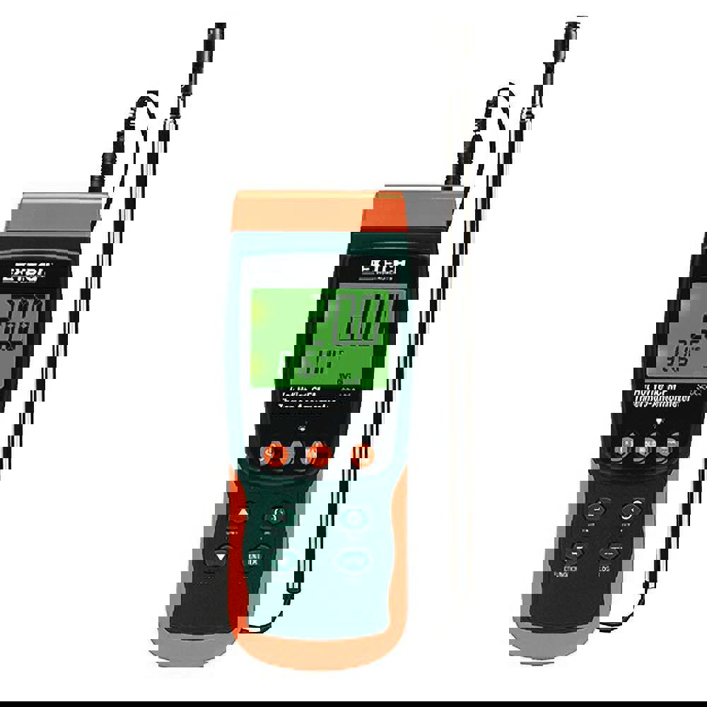 0.2 to 25 m/Sec Air CFM Thermo Anemometer