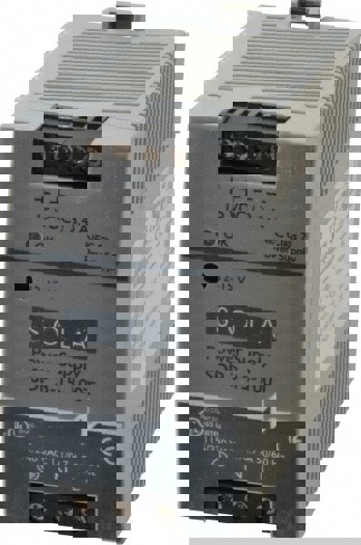 100 Watt, 4.2 to 3.4 Amp, 264 VAC, 375 VDC Input, 12 to 15 VDC Output, DIN Rail Power Supply