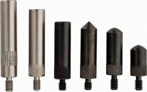 6 Pc Ball, Cone, Conical & Flat Point Drop Indicator Point Kit
