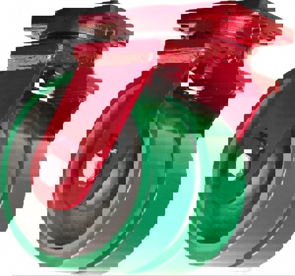 Swivel Top Plate Caster: Polyurethane Mold on to Cast Iron Center, 6