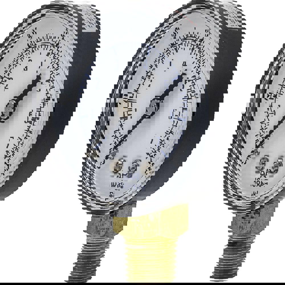 Pressure Gauges; Gauge Type: Utility Gauge ; Scale Type: Dual ; Accuracy (%): 3-2-3% ; Dial Type: Analog ; Thread Type: BSPP ; Bourdon Tube Material: Bronze
