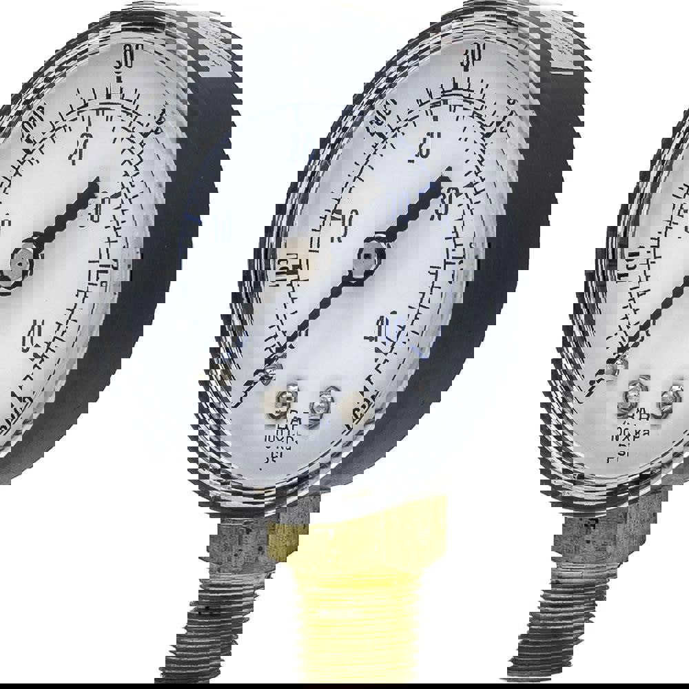 Pressure Gauges; Gauge Type: Utility Gauge ; Scale Type: Dual ; Accuracy (%): 3-2-3% ; Dial Type: Analog ; Thread Type: BSPP ; Bourdon Tube Material: Bronze
