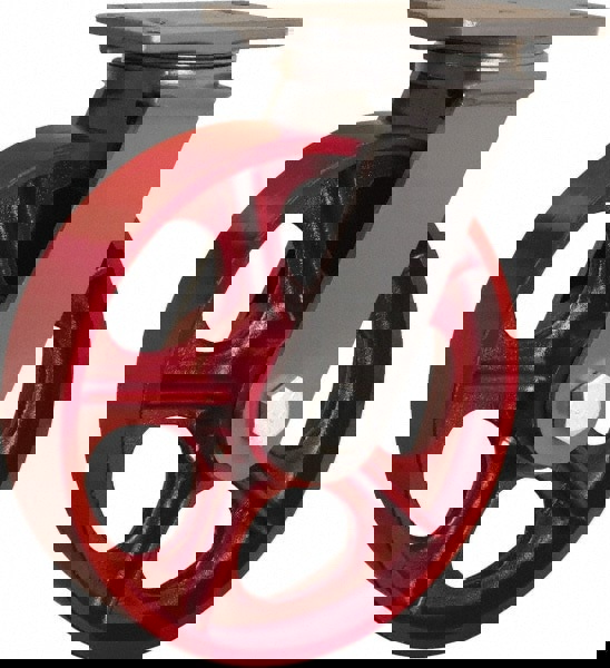 Swivel Top Plate Caster: Cast Iron, 10