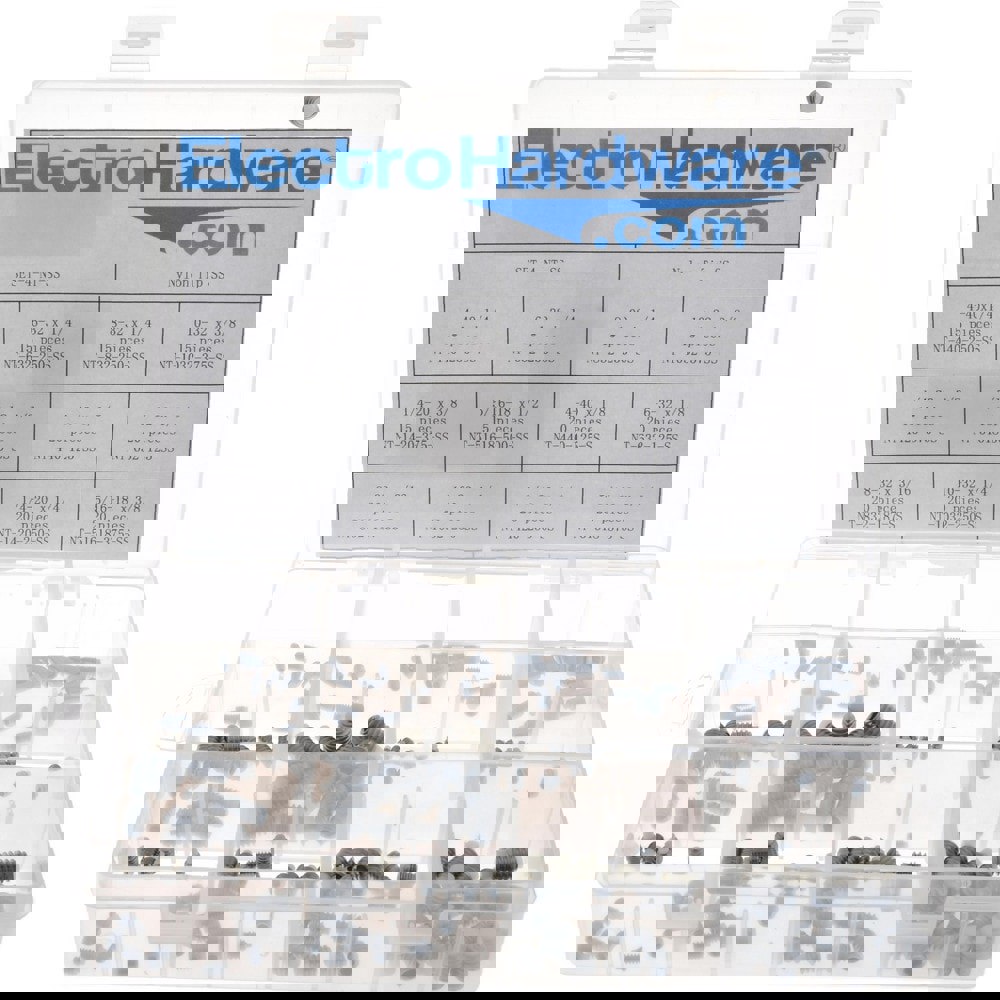 210 Piece, #4-40 to 5/16-18, Stainless Steel Set Screw Assortment