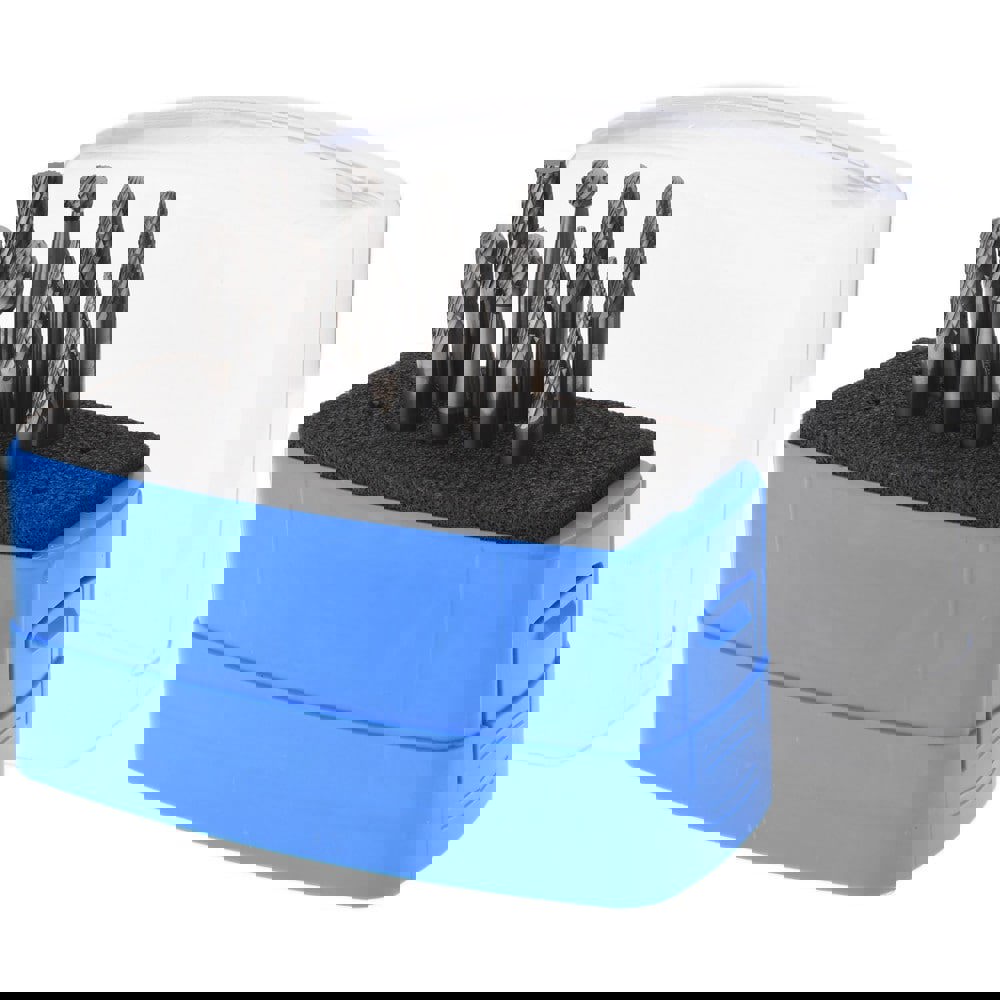 8 Pc Double Cut Burr Set with Ball, Cone, Cylinder, Cylinder w/Rad End, Oval, Taper, Tree w/Pointed End, Tree w/Rad End