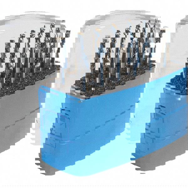 8 Pc Double Cut Burr Set with Ball, Cone, Cylinder, Cylinder w/Rad End, Oval, Taper, Tree w/Pointed End, Tree w/Rad End