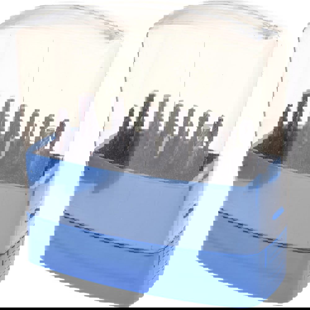 12 Pc Single Cut Burr Set with Cylinder, Cylinder w/Rad End, Ball, Cone, Flame, Inverted Cone, Oval, Pointed Cone, Pointed Tree, Tree w/Rad End