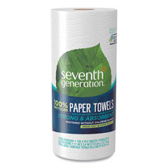 Paper Towels: Perforated Roll, 24 Rolls, Roll, 2 Ply, Recycled Fiber, White