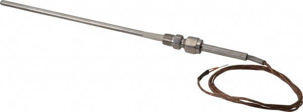 Thermocouple Probe: Type K, Pipe Fitting Probe, Grounded, Stripped End