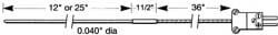Thermocouple Probe: Type E, Flexible Probe, Grounded