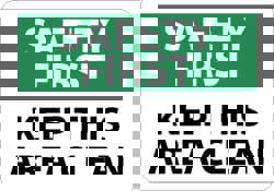 Accident Prevention Sign: Rectangle, 