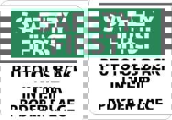 Accident Prevention Sign: Rectangle, 