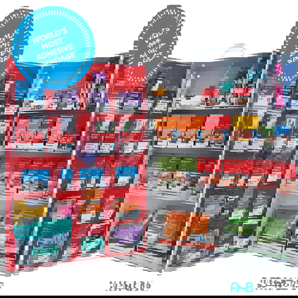 Full First Aid Kits; Kit Type: First Aid; Industrial First Aid ; First Aid Kit Type: Industrial ; Number Of People: 150 ; Container Type: Cabinet ; Container Material: Metal ; Mount Type: Portable; Wall