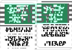 Accident Prevention Sign: Rectangle, 