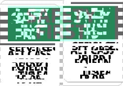 Accident Prevention Sign: Rectangle, 