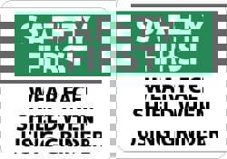 Accident Prevention Sign: Rectangle, 