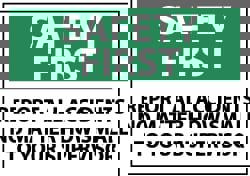 Inspecting, Testing & Data Sign: Rectang