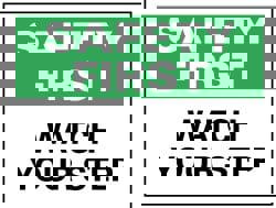 Accident Prevention Sign: Rectangle, 