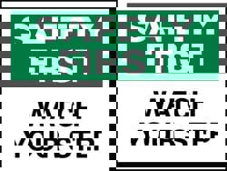 Accident Prevention Sign: Rectangle, 