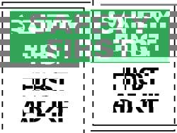 First Aid Sign: Rectangle, 