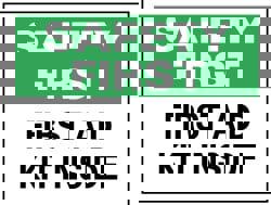 First Aid Sign: Rectangle, 