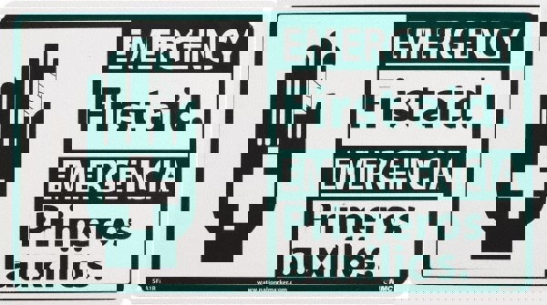 First Aid Sign: Rectangle, 