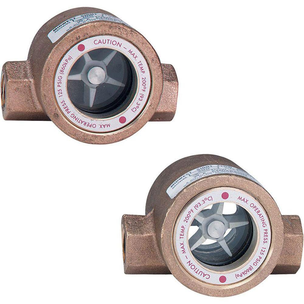 1/4 Inch, Bronze Body Sight Flow Indicator