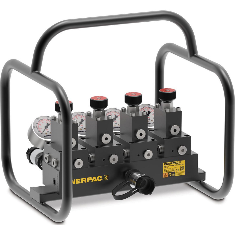 Manifolds; Number of Inlet Ports: 1 ; Number Of Outlet Ports: 4 ; Outlet Center to Center Distance (mm): 76.00 ; Overall Length (Decimal Inch): 14.6000 ; Color: Black ; Maximum Working Pressure (Psi - 3 Decimals): 10000.000