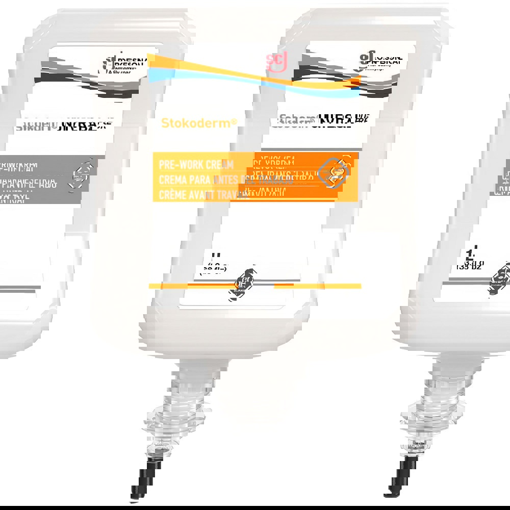 Hand & Body Lotions & Creams; Scent: Fragrance Free ; Product Type: Barrier & Pre-Work Skin Cream ; Container Type: Cartridge; Dispenser Refill ; Container Size: 1 l ; Formula Type: Alcohol-Free; Dye-Free; Lotion Emollients ; Dispenser Included: No