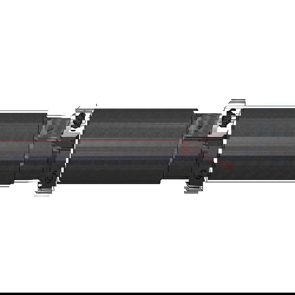 Indexable High-Feed End Mill: 1-1/4X1X3/8X4