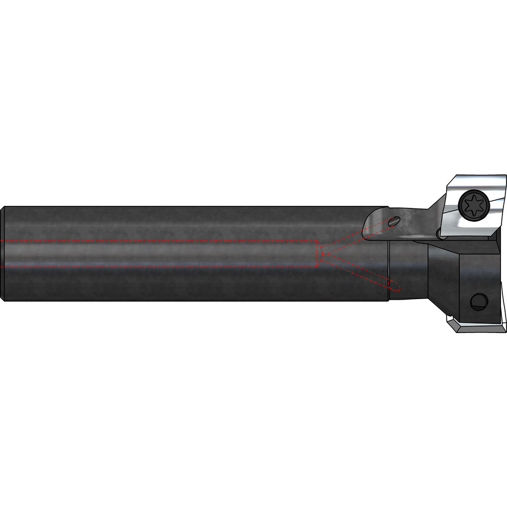Indexable High-Feed End Mill: 1-1/4X3/4X3/8X1-1/4