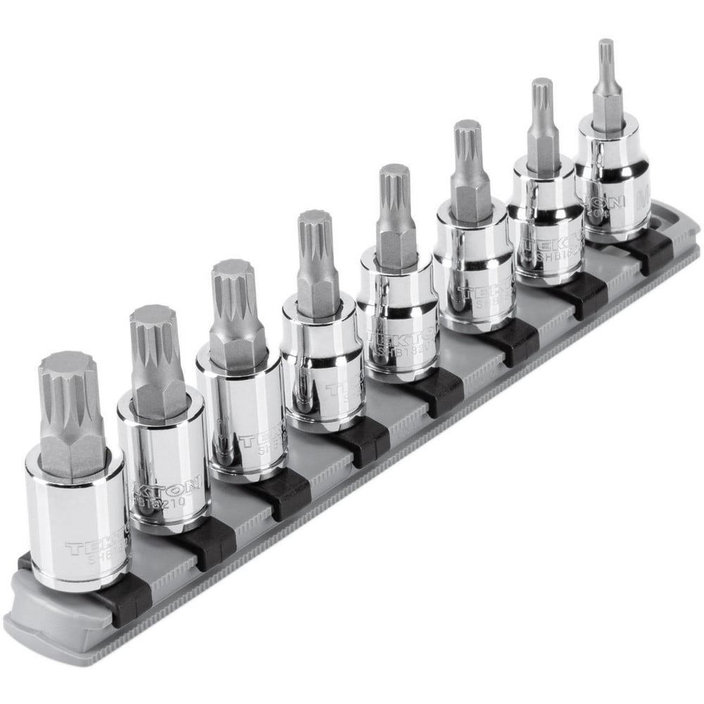Socket Sets; Set Type: Socket Set ; Drive Size: 3/8 in ; Tool Type: Triple Square Bit Set ; Material: Steel ; Container Type: Rail ; Number Of Pieces: 8